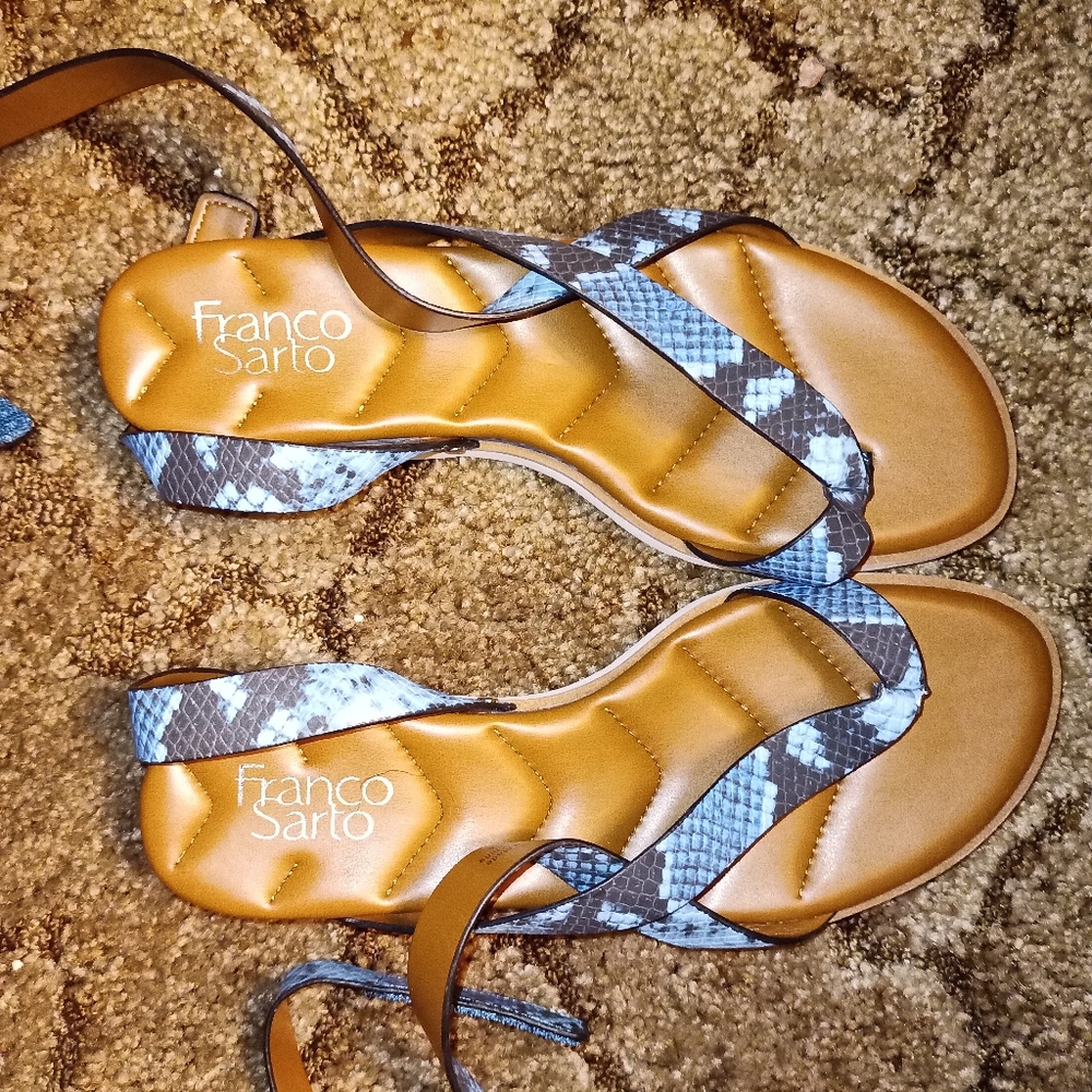 franco sarto sandals with ankle straps size 7